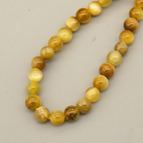 Natural Color Tiger Eye Beads Strands,Round,Dyed,Khaki,4mm,Hole:0.8mm,95 pcs/strand,9 g/strand,5 strands/package,14.96"(38cm),XBGB07240ahjb-L020