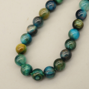 Natural Color Tiger Eye Beads Strands,Round,Dyed,Cyan Green Blue Navy Blue,4mm,Hole:0.8mm,95 pcs/strand,9 g/strand,5 strands/package,14.96"(38cm),XBGB07256ahjb-L020