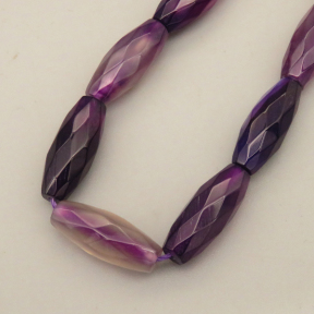 Natural Amethyst Beads Strands,Beads,Faceted,Dyed,Purple,8x20mm,Hole:1.2mm,about 20 pcs/strand,about 180 g/strand,5 strands/package,14.96"(38cm),XBGB07296ajvb-L020