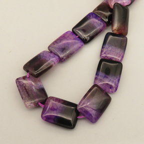 Natural Agate Beads Strands,Long Square,Dyed,Purple Black,6x15x20mm,Hole:1.2mm,about 20 pcs/strand,about 180 g/strand,5 strands/package,14.96"(38cm),XBGB07316vihb-L020