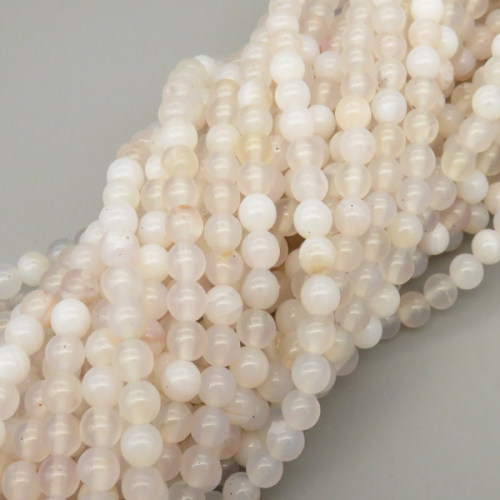 Natural Agate Beads Strands,Round,Dyed,Milky,6mm,Hole:1mm,about 61 pcs/strand,about 22 g/strand,5 strands/package,14.96"(38cm),XBGB07356vbmb-L020