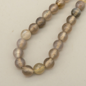 Natural Agate Beads Strands,Round,Faceted,Dyed,Gray,6mm,Hole:1mm,about 61 pcs/strand,about 22 g/strand,5 strands/package,14.96"(38cm),XBGB07360vbmb-L020
