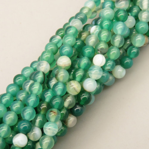 Natural Agate Beads Strands,Round,Dyed,Jade Green,4mm,Hole:0.8mm,about 95 pcs/strand,about 9 g/strand,5 strands/package,14.96"(38cm),XBGB07396vbmb-L020