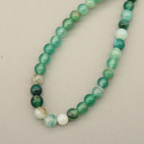 Natural Agate Beads Strands,Round,Dyed,Jade Green,4mm,Hole:0.8mm,about 95 pcs/strand,about 9 g/strand,5 strands/package,14.96"(38cm),XBGB07396vbmb-L020