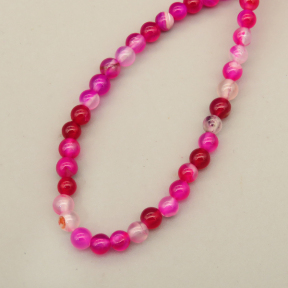 Natural Agate Beads Strands,Round,Dyed,Rose Wine,4mm,Hole:0.8mm,about 95 pcs/strand,about 9 g/strand,5 strands/package,14.96"(38cm),XBGB07420vbmb-L020
