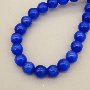 Cat Eye Beads Strands,Round,Deep Royal Blue,6mm,Hole:0.8mm,about 63 pcs/strand,about 22 g/strand,5 strands/package,14.96"(38cm),XBGB07446vbmb-L020