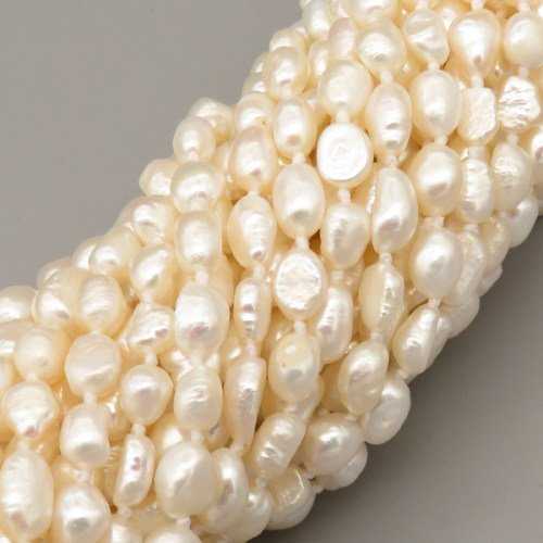 Natural Cultured Freshwater Pearl Beads Strands,Random Particles,Off White,7x9x5mm-4x6x7mm,Hole:1.2mm,about 150 pcs/strand,about 36 g/strand,1 strand/package,47.24"(1.2m),XBSP01204vkla-L020