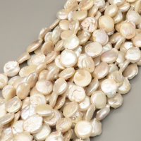 Natural Baroque Pearl Keshi Pearl Beads Strands,Cultured Freshwater Pearl Beads Strands,Through Perforation, Flat Sheet,Off White,12mm-14mm,Hole:1.5mm,about 27 pcs/strand,about 95 g/strand,100 g/package,14.96"(38cm),XBSP01216hbab-L020