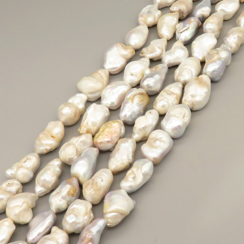 Natural Baroque Pearl Keshi Pearl Beads Strands,Cultured Freshwater Pearl Beads Strands,Random Particles,Silvery White,12x21x10mm-17x24x13mm,Hole:1.2mm,about 17 pcs/strand,about 250 g/strand,100 g/package,14.96"(38cm),XBSP01222hbab-L020