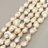 Natural Baroque Pearl Keshi Pearl Beads Strands,Cultured Freshwater Pearl Beads Strands,Round Shape Particles,Off White,13x14x20mm-13x16x20mm,Hole:1.5mm,about 24 pcs/strand,about 150 g/strand,100 g/package,14.17"(36cm),XBSP01230hbab-L020