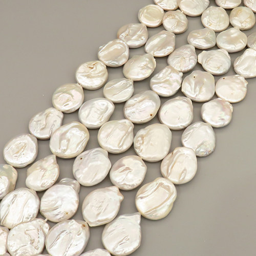 Natural Baroque Pearl Keshi Pearl Beads Strands,Cultured Freshwater Pearl Beads Strands,Wafer,Grade A,Off White,7x21x23mm-8x22x27mm,Hole:1.5mm,about 17 pcs/strand,about 180 g/strand,100 g/package,14.17"(36cm),XBSP01242hbab-L020