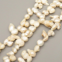 Natural Baroque Pearl Keshi Pearl Beads Strands,Cultured Freshwater Pearl Beads Strands,Side Perforated one Piece,Off White,8x14x20mm-10x10x20mm,Hole:1.5mm,about 40 pcs/strand,about 185 g/strand,100 g/package,14.17"(36cm),XBSP01256hbab-L020
