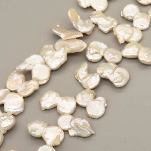 Natural Baroque Pearl Keshi Pearl Beads Strands,Cultured Freshwater Pearl Beads Strands,Side Perforated one Piece Disc,Off White,6x14x25mm,Hole:1.5mm,about 31 pcs/strand,about 180 g/strand,100 g/package,14.17"(36cm),XBSP01260hbab-L020