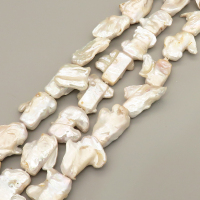 Natural Baroque Pearl Keshi Pearl Beads Strands,Cultured Freshwater Pearl Beads Strands,Rectangular Piece Conforms to Shape,Off White,7x23x26mm-10x23x27mm,Hole:1.5mm,about 15 pcs/strand,about 210 g/strand,100 g/package,14.17"(36cm),XBSP01270hbab-L020