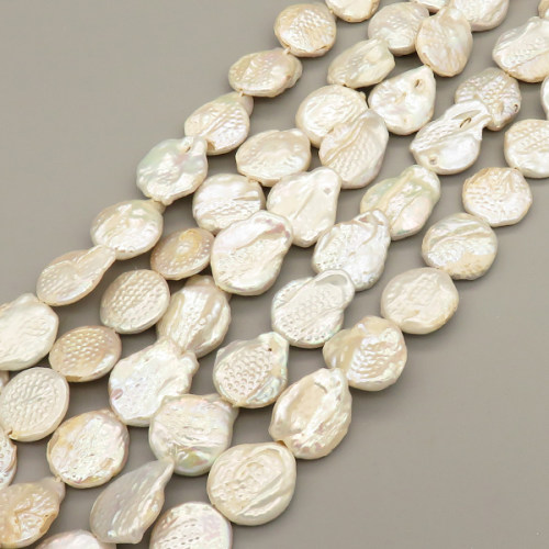 Natural Baroque Pearl Keshi Pearl Beads Strands,Cultured Freshwater Pearl Beads Strands,Wafer Conformal,Grade A,Off White,5x16mm-4x16mm,Hole:1.2mm,about 23 pcs/strand,about 30 g/strand,100 g/package,14.17"(36cm),XBSP01276hbab-L020