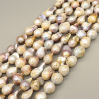Natural Baroque Pearl Keshi Pearl Beads Strands,Cultured Freshwater Pearl Beads Strands,Nearly Round,Purple White,17x16x19mm-14x18x23mm,Hole:1.5mm,about 20 pcs/strand,about 190 g/strand,100 g/package,14.17"(36cm),XBSP01286hbab-L020