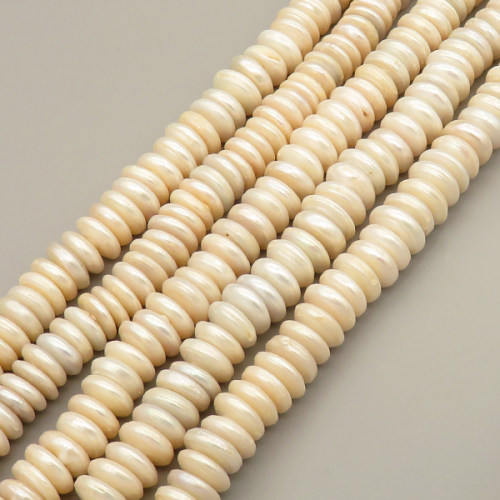 Natural Cultured Freshwater Pearl Beads Strands,Round Cake,Beige,4x12mm-14x5mm,Hole:1.5mm,about 80 pcs/strand,about 110 g/strand,100 g/package,14.17"(36cm),XBSP01294hbab-L020