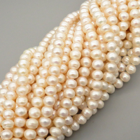 Natural Cultured Freshwater Pearl Beads Strands,Light Threaded Bread Beads,Grade AB,Off White,8mm-9mm,Hole:1.2mm,about 54 pcs/strand,about 45 g/strand,1 strand/package,14.17"(36cm),XBSP01312vhnv-L020,13650