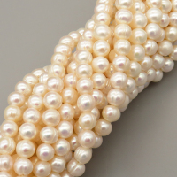Natural Cultured Freshwater Pearl Beads Strands,Near Circular Thread,Grade A,Off White,8mm,Hole:1.2mm,about 59 pcs/strand,about 36 g/strand,1 strand/package,14.17"(36cm),XBSP01318ajia-L020,13150