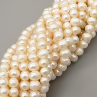 Natural Cultured Freshwater Pearl Beads Strands,Thread Punch,Grade AB,Off White,8mm-9mm,Hole:1.2mm,about 53 pcs/strand,about 45 g/strand,1 strand/package,14.17"(36cm),XBSP01320biib-L020,11260