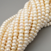 Natural Cultured Freshwater Pearl Beads Strands,Threaded Bread Beads,Grade AB,Off White,8mm-9mm,Hole:1.2mm,about 64 pcs/strand,about 45 g/strand,1 strand/package,14.17"(36cm),XBSP01324biib-L020,14760