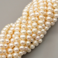 Natural Cultured Freshwater Pearl Beads Strands,Punch Pin,Grade A,Off White,6mm-6.5mm,Hole:1mm,about 64 pcs/strand,about 25 g/strand,1 strand/package,14.17"(36cm),XBSP01332biib-L020,10620