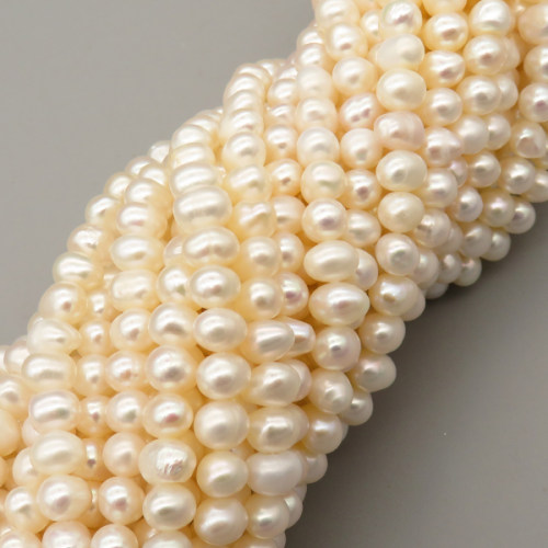 Natural Cultured Freshwater Pearl Beads Strands,Thread Punch,Off White,,5.5mm-6mm,Hole: 1mm,about 76 pcs/strand,about 20 g/strand,1 strand/package,14.17"(36cm),XBSP01346vhmv-L020,7685