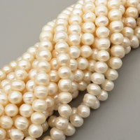 Natural Cultured Freshwater Pearl Beads Strands,Thread Punch Nearly Round,Off White,,9mm-10mm,Hole: 1.2mm,about 53 pcs/strand,about 50 g/strand,1 strand/package,14.17"(36cm),XBSP01352biib-L020,10460