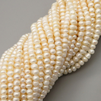 Natural Cultured Freshwater Pearl Beads Strands,Thread Punch,Off White,,4mm-5mm,Hole: 1mm,about 98 pcs/strand,about 15 g/strand,1 strand/package,14.17"(36cm),XBSP01354vhnv-L020,6830