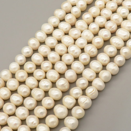 Natural Cultured Freshwater Pearl Beads Strands,Thread Punch,Off White,,9mm-10mm,Hole: 1.2mm,about 46 pcs/strand,about 50 g/strand,1 strand/package,14.17"(36cm),XBSP01362vila-L020,14360