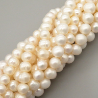 Natural Cultured Freshwater Pearl Beads Strands,Thread Punch,Off White,,8mm-9mm,Hole: 1.2mm,about 53 pcs/strand,about 40 g/strand,1 strand/package,14.17"(36cm),XBSP01366biib-L020,17485