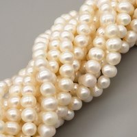 Natural Cultured Freshwater Pearl Beads Strands,Thread Punch,Off White,,9mm-10mm,Hole: 1.2mm,about 52 pcs/strand,about 50 g/strand,1 strand/package,14.17"(36cm),XBSP01372aija-L020,16260