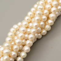 Natural Cultured Freshwater Pearl Beads Strands,Thread Punch,Off White,,7mm-8mm,Hole: 1.2mm,about 60 pcs/strand,about 30 g/strand,1 strand/package,14.17"(36cm),XBSP01374vhmv-L020,17340