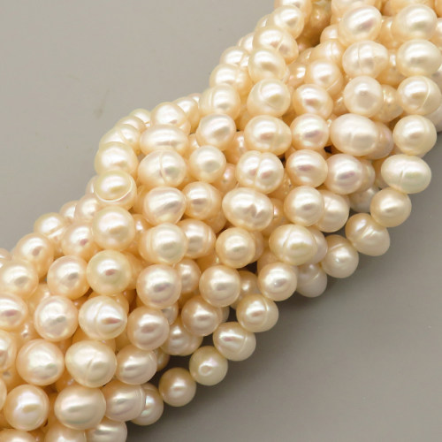 Natural Cultured Freshwater Pearl Beads Strands,Thread Punch,Off White,,8mm-9mm,Hole: 1.2mm,about 53 pcs/strand,about 40 g/strand,1 strand/package,14.17"(36cm),XBSP01376aivb-L020,11280