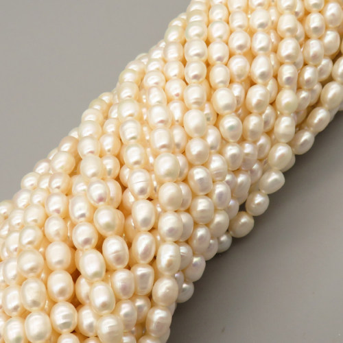 Natural Cultured Freshwater Pearl Beads Strands,Thread Beads,Off White,,5mm-5.5mm,Hole: 1mm,about 58 pcs/strand,about 16 g/strand,1 strand/package,14.17"(36cm),XBSP01378bhia-L020,8675
