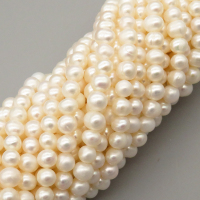Natural Cultured Freshwater Pearl Beads Strands,Thread Punch,Off White,,6mm-7mm,Hole: 1mm,about 62 pcs/strand,about 25 g/strand,1 strand/package,14.17"(36cm),XBSP01386vhmv-L020,9630