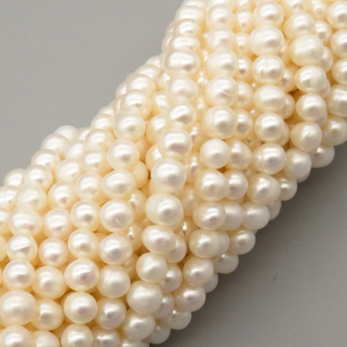 Natural Cultured Freshwater Pearl Beads Strands,Thread Punch,Off White,,6mm-7mm,Hole: 1mm,about 62 pcs/strand,about 25 g/strand,1 strand/package,14.17"(36cm),XBSP01386vhmv-L020,9630