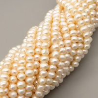 Natural Cultured Freshwater Pearl Beads Strands,Punch Grade A,Off White,,5mm-6mm,Hole: 1mm,about 78 pcs/strand,about 20 g/strand,1 strand/package,14.17"(36cm),XBSP01390vhov-L020,7685
