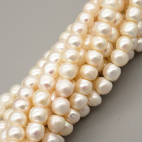 Natural Cultured Freshwater Pearl Beads Strands,Semicircle,Off White,,9mm-10mm,Hole: 1.2mm,about 50 pcs/strand,about 50 g/strand,1 strand/package,14.17"(36cm),XBSP01402aivb-L020,21780