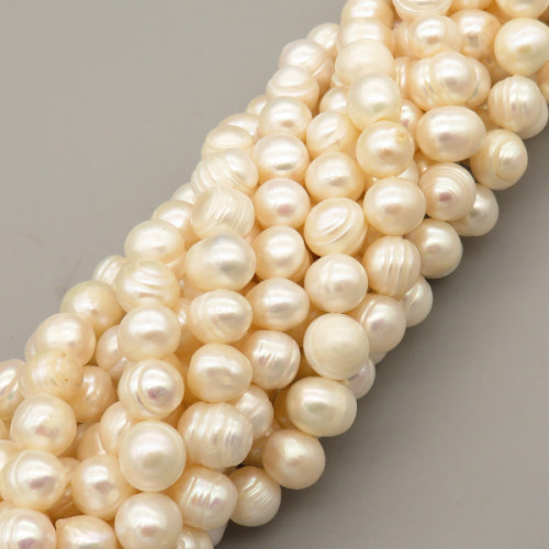 Natural Cultured Freshwater Pearl Beads Strands,Thread Punch,Off White,,10mm-11mm,Hole: 1.2mm,about 39 pcs/strand,about 55 g/strand,1 strand/package,14.17"(36cm),XBSP01406ajvb-L020,13680