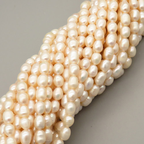 Natural Cultured Freshwater Pearl Beads Strands,Thread Beads,Off White,,5mm-6mm,Hole: 1mm,about 67 pcs/strand,about 20 g/strand,1 strand/package,14.17"(36cm),XBSP01408bhia-L020,6235