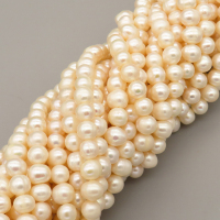 Natural Cultured Freshwater Pearl Beads Strands,Thread Punch,Off White,,7mm-8mm,Hole: 1.2mm,about 54 pcs/strand,about 35 g/strand,1 strand/package,14.17"(36cm),XBSP01436vhmv-L020,9420