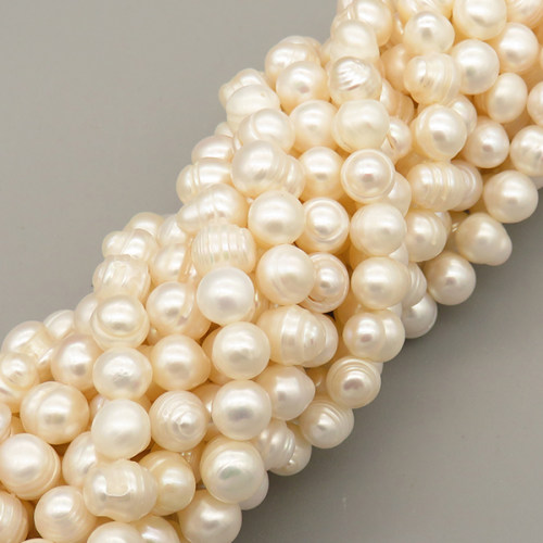 Natural Cultured Freshwater Pearl Beads Strands,Thread Punch,Off White,,8mm-9mm,Hole: 1.2mm,about 46 pcs/strand,about 40 g/strand,1 strand/package,14.17"(36cm),XBSP01440vhmv-L020,10890