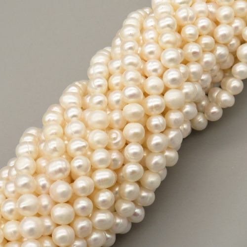 Natural Cultured Freshwater Pearl Beads Strands,Thread Punch,Off White,,6mm-7mm,Hole: 1mm,about 62 pcs/strand,about 30 g/strand,1 strand/package,14.17"(36cm),XBSP01458vhnv-L020,7675