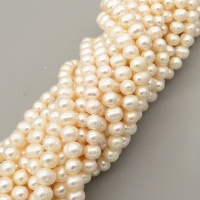 Natural Cultured Freshwater Pearl Beads Strands,Thread Punch,Off White,,7mm-8mm,Hole: 1.2mm,about 54 pcs/strand,about 35 g/strand,1 strand/package,14.17"(36cm),XBSP01460vhnv-L020,9675