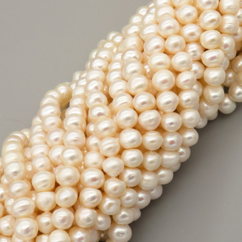 Natural Cultured Freshwater Pearl Beads Strands,Thread Punch Nearly Round,Off White,,8mm-9mm,Hole: 1.2mm,about 52 pcs/strand,about 40 g/strand,1 strand/package,14.17"(36cm),XBSP01464ahpv-L020,11480