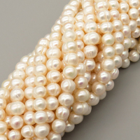 Natural Cultured Freshwater Pearl Beads Strands,Thread Punch,Off White,,7mm-8mm,Hole: 1.2mm,about 54 pcs/strand,about 35 g/strand,1 strand/package,14.17"(36cm),XBSP01468vhkb-L020,9620