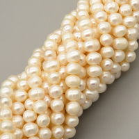 Natural Cultured Freshwater Pearl Beads Strands,Thread Punch,Off White,,7mm-8mm,Hole: 1.2mm,about 53 pcs/strand,about 35 g/strand,1 strand/package,14.17"(36cm),XBSP01474ahlv-L020,7805