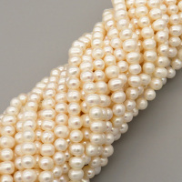 Natural Cultured Freshwater Pearl Beads Strands,Thread Punch,Off White,,7mm-8mm,Hole: 1.2mm,about 49 pcs/strand,about 30 g/strand,1 strand/package,14.17"(36cm),XBSP01482vhmv-L020,9450