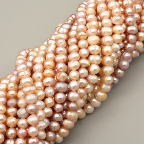 Natural Cultured Freshwater Pearl Beads Strands,Thread Punch,Pink Purple,,6mm-7mm,Hole: 1mm,about 70 pcs/strand,about 25 g/strand,1 strand/package,14.17"(36cm),XBSP01484vhnv-L020,5798
